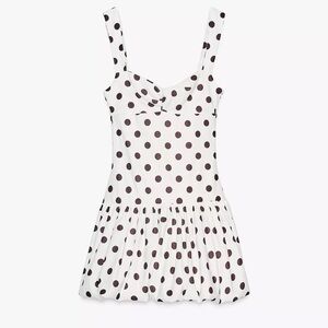 Zara White Polka Dot Dress